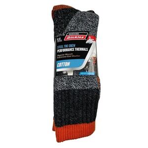 Dickies Steel‎ Toe Crew Performance Thermals Socks COTTON Blend 3 Pack Size 6-12
